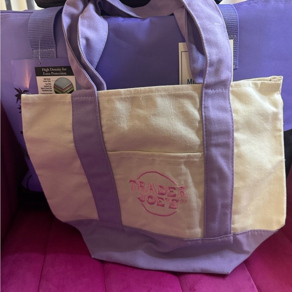 Trader Joe's Purple Tote Set - Picture 5 of 6